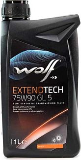 Масло трансмиссионное полусинтетическое 1л 75W-90 ExtendTech GL-5 WOLF