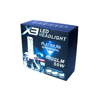 LED лампа для авто Platinum H1 P14.5s 50W 6000K (комплект) AllLight