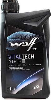 Масло трансмиссионное полусинтетическое 1л (в ГУР) VitalTech ATF DIII WOLF