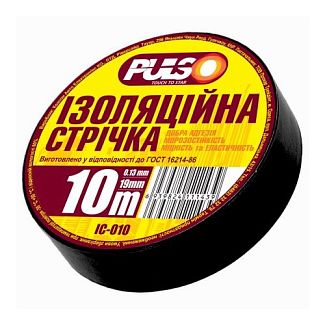 Изолента PVC черная 10 м х 19 мм PULSO
