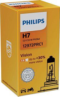 Галогенна лампа H7 55W 12V Vision +30% PHILIPS