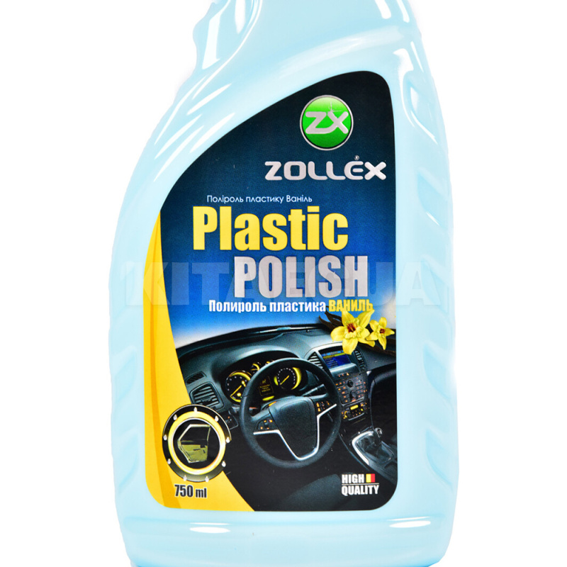 Полироль-молочко для пластика "ваниль" 750мл Plastic Polish ZOLLEX (ML75VA) - 2