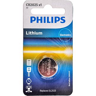 Батарейка дискова літієва 3,0 В CR2025 Minicells Lithium PHILIPS