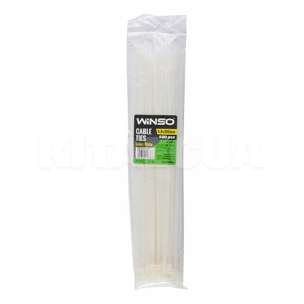 Стяжки белые пластиковые 380 х 4.8 мм 100 шт. Winso (148380)