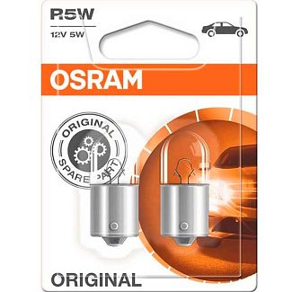 Галогенная лампа R5W ВА15s 5W 12V 2 шт. Osram