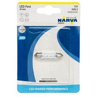 LED лампа для авто Range Performance SV8.5 0.6W 6000К 43mm NARVA