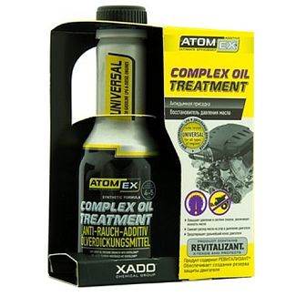 Присадка для зменшення димності двигуна (антидим) 250мл Atomex Complex Oil Treatment XADO