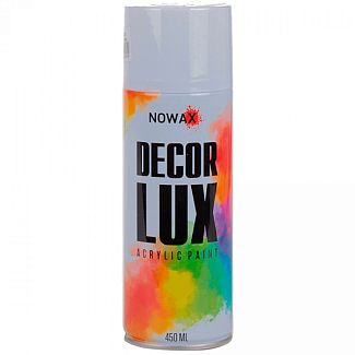 Краска белая матовая 450мл акриловая Decor Lux NOWAX