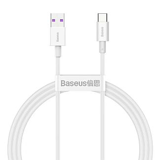 Кабель USB Type-C Superior Series Fast Charging 66W 1м білий BASEUS