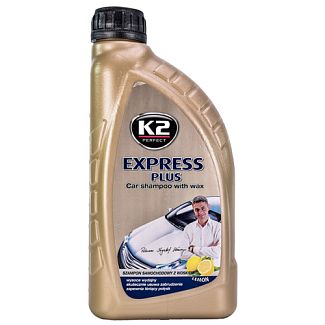 Автошампунь Express Plus 1л концентрат з воском з ароматом лимон K2