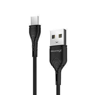 Кабель USB Type-C 3A 1м чорний Grand-X