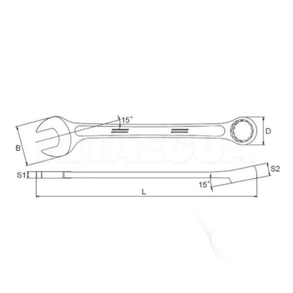 Ключ рожково-накидной 19 мм 12-гранный СТАНДАРТ (KK19ST) - 2