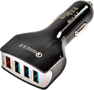 Автомобільний зарядний пристрій 2 USB Qualcom 3.0 7a Black CQC-400 XoKo