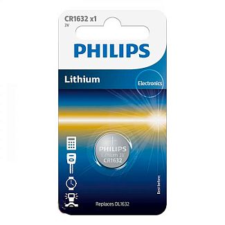 Батарейка дисковая CR 1632 3.0В литиевая Lithium Button Cell PHILIPS