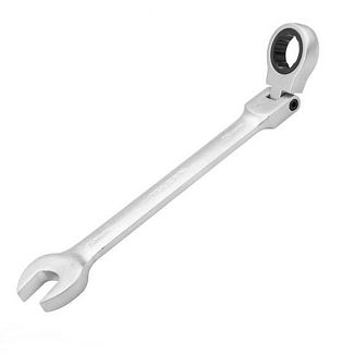 Ключ рожково-накидной 18 мм с трещоткой и шарниром TOLSEN