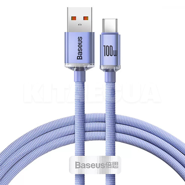 Кабель USB - Type-C 100W Crystal Shine Series 1.2м фиолетовый BASEUS (351040011)