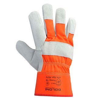 Перчатки рабочие комбинированые оранжевые XL D-POWER DOLONI