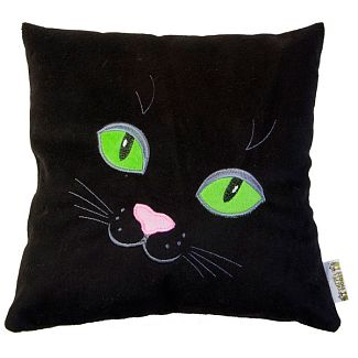Подушка в машину декоративная "Котячі очі" черная Tigres