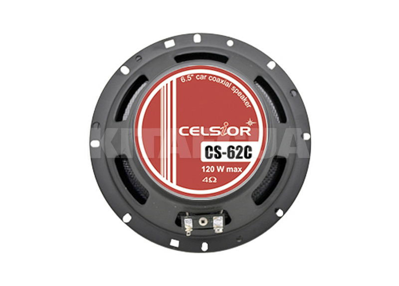 Динаміки коаксіальні 2-х смугові круглі 6.5 " (16.5 см) чорний 120втcarbon (2 шт) Celsior (CS-62C) - 2