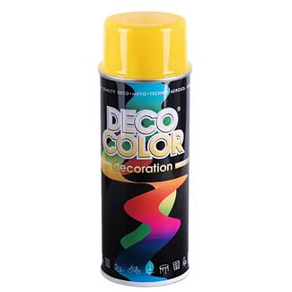 Краска глянцевая 400мл желтая DecoColor