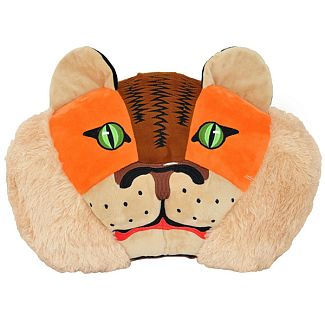 Подушка в машину декоративная "Тигр-Хантер" оранжево-бежевая Tigres