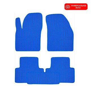 коврики в салон Volkswagen ID4 (Crozz) (2020-н.в.) синие EVA