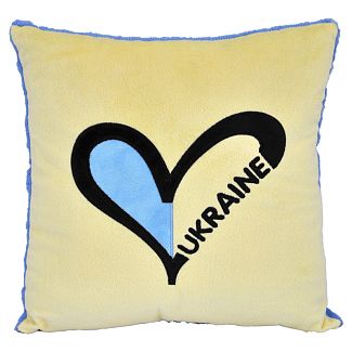Подушка в машину декоративна "Ukraine" жовто-синя Tigres