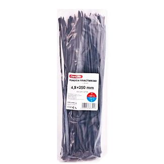 Стяжки черные пластиковые 250 x 4.8 мм 100 шт. CARLIFE