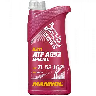 Масло трансмиссионное синтетическое 1л (в ГУР) ATF AG52 Special Mannol