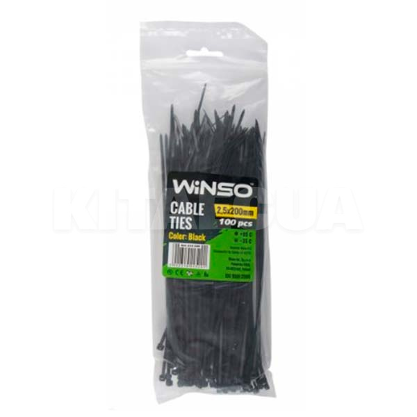Стяжки черные пластиковые 200 х 2.5 мм 100 шт. Winso (225200)