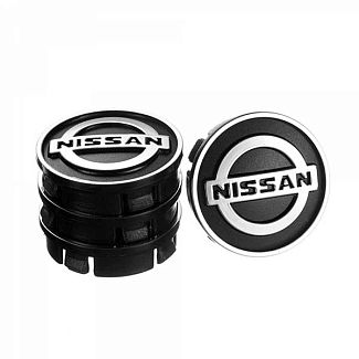 Заглушка колісного диска Nissan 60x55 чорний ABS пластик 4шт. VITOL