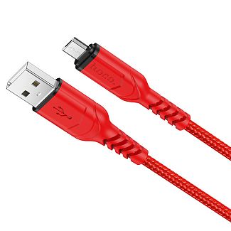 Кабель USB - microUSB 2.4A X59 1м красный HOCO