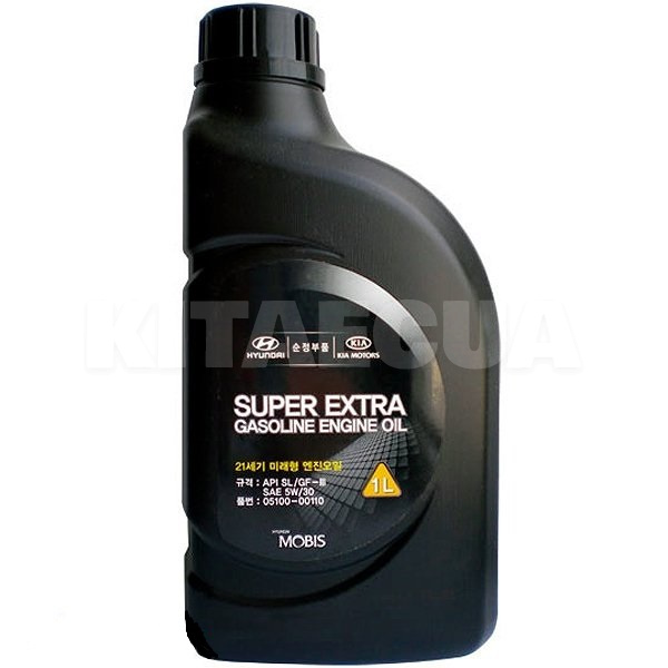 Масло моторное плусинтетическое 1л 5W-30 Super Extra Gasoline MOBIS (0510000110)