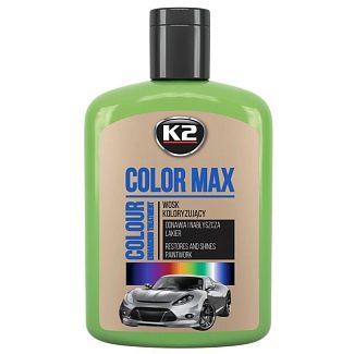 Цветной полироль с воском 200мл Color Max Green K2