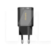Зарядное устройство Fast Charge 20W + Quick Charge 3.0 USB. Type-C PD черный прозрачный Xinrui A49 Proda (PD-A49-BK)